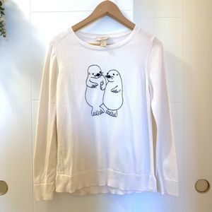 Loft • Cotton Otter Embroidered Long Sleeve